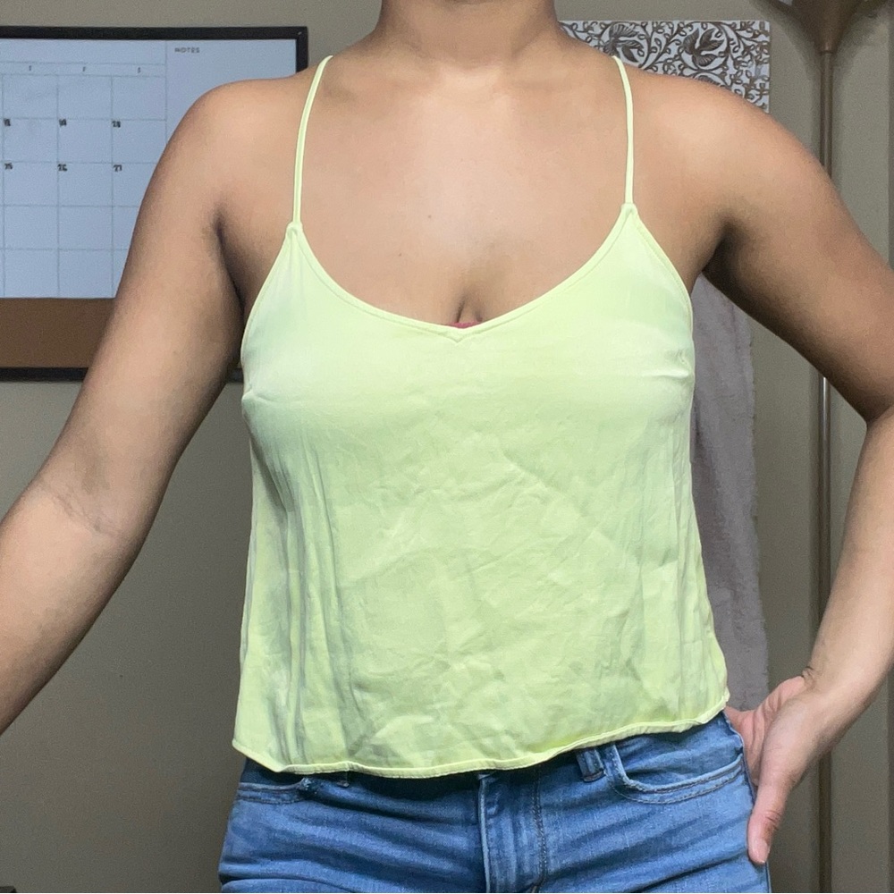 Lime green top